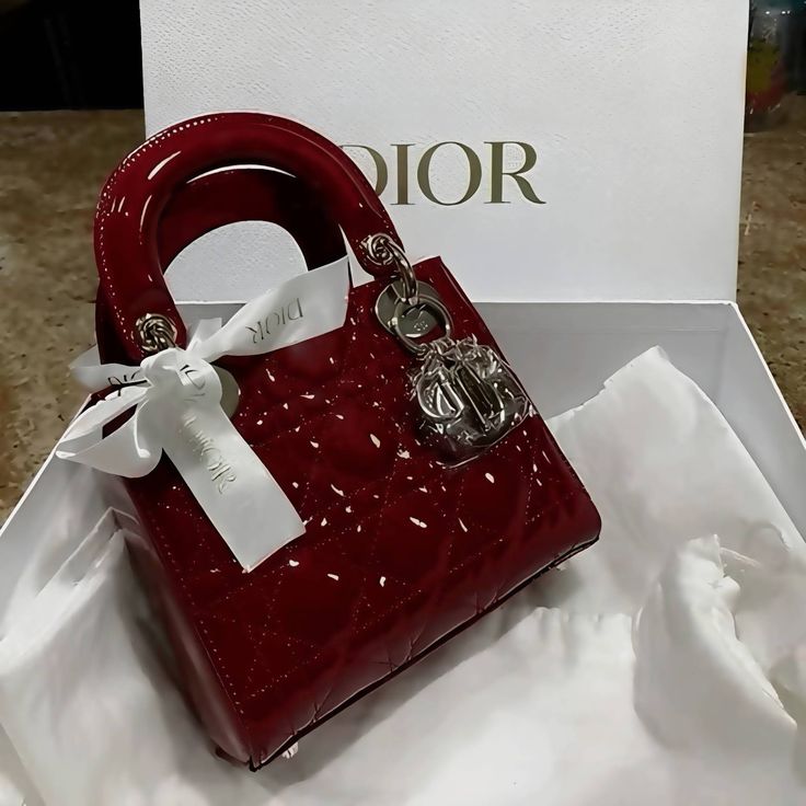 Trend Aura Burgundy Luxe Patent Leather Handbag – Premium Top Handle Bag