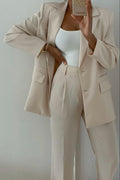 Beige Oversized Blazer